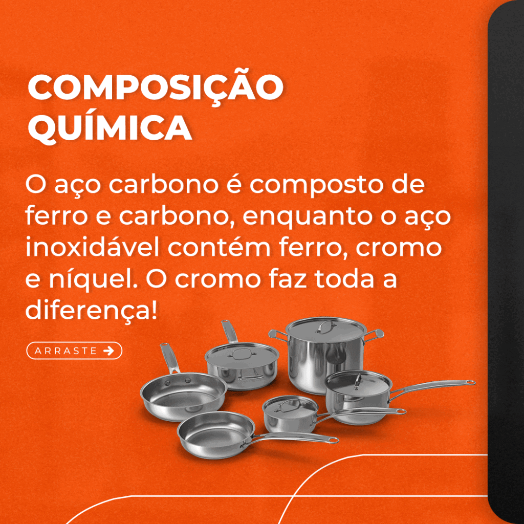 Diferenças do Aço Carbono e do Aço Inoxidável