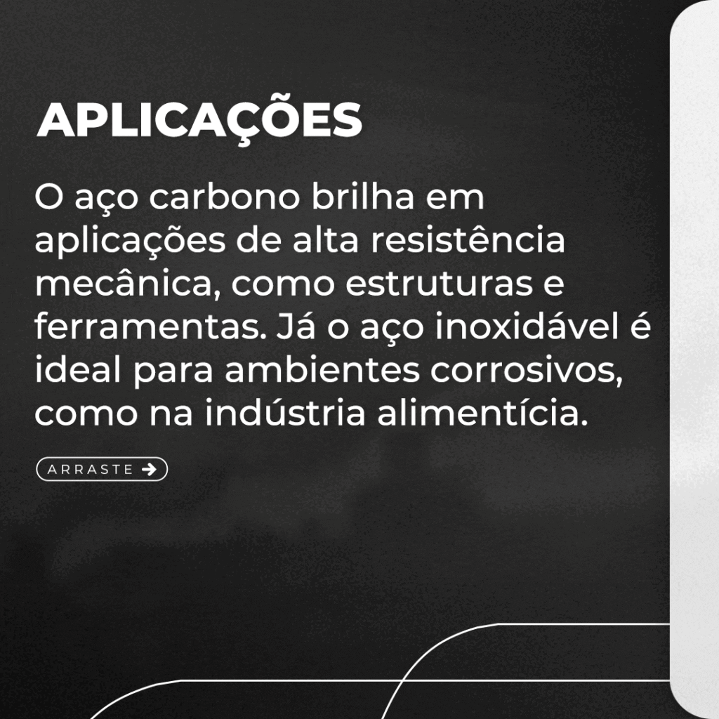 Diferenças do Aço Carbono e do Aço Inoxidável