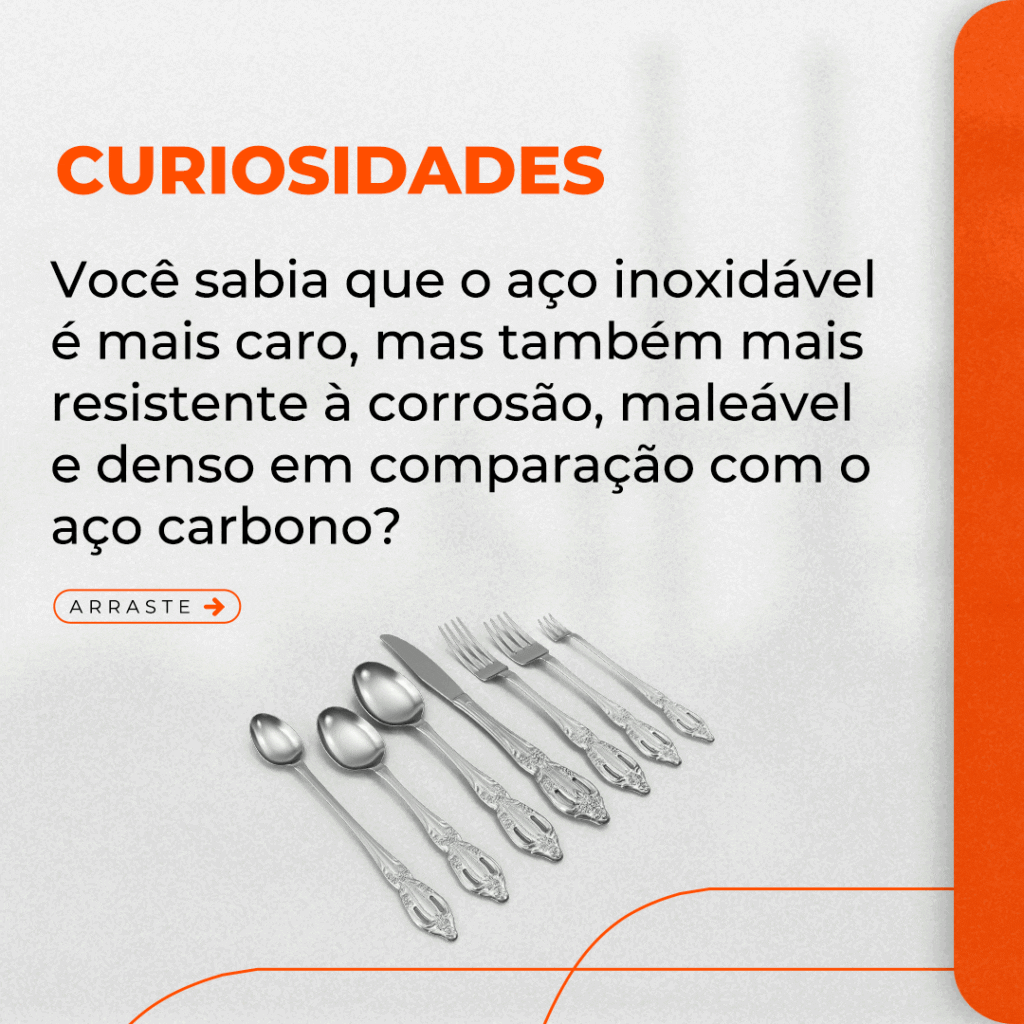 Diferenças do Aço Carbono e do Aço Inoxidável